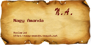 Nagy Amanda névjegykártya