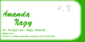 amanda nagy business card